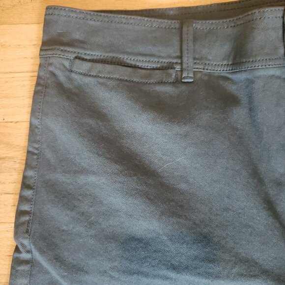 Ann Taylor Pants Twill The Wide Leg Green High Rise Flat Front 14 Stretch NWT - Picture 3 of 8